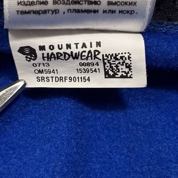 Mountain Hardwear Mens Desna Full Zip Fleece Jacket Athletic Fit Large Azul Blue - Picture 11 of 12